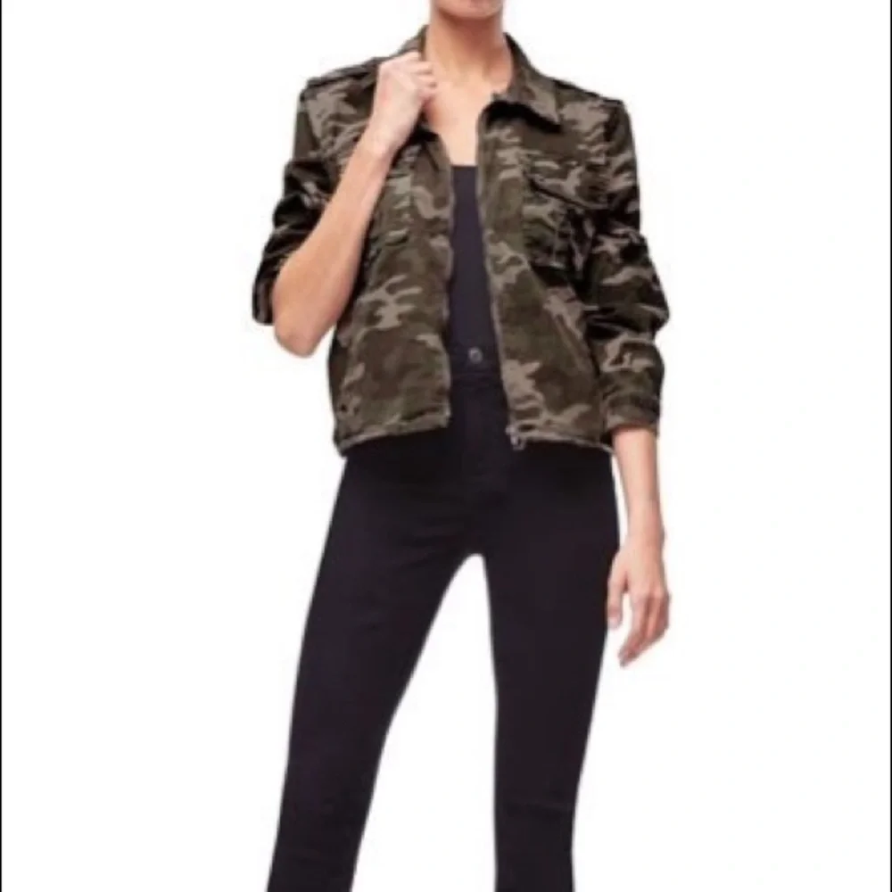 NWT Good American Camo Print Military Jacket new